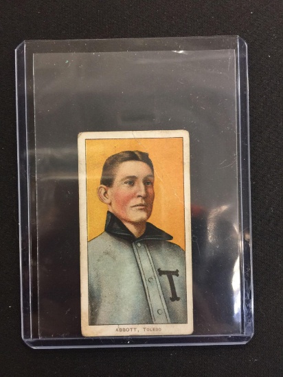 1909 T206 Piedmont Fred Abbott Toledo Vintage Baseball Tobacco Card