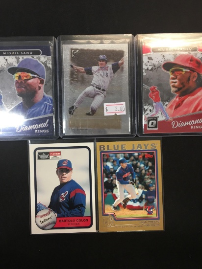Lot of 5 Baseball Insert, Serial Numbered, and Star Cards!