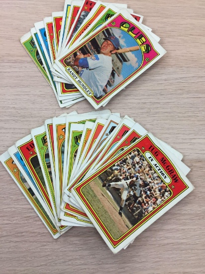 26 Card Lot of 1972 Topps Baseball Vintage Cards