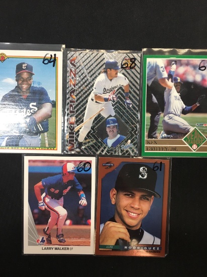 Lot of 5 Baseball Insert, Serial Numbered, and Star Cards!