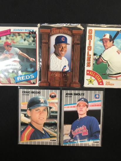 Lot of 5 Baseball Insert, Serial Numbered, and Star Cards!
