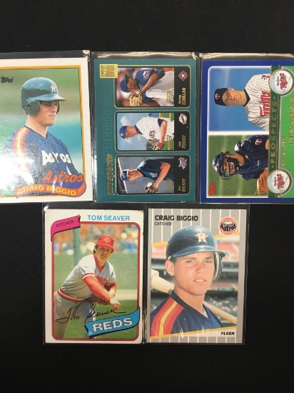 Lot of 5 Baseball Insert, Serial Numbered, and Star Cards!