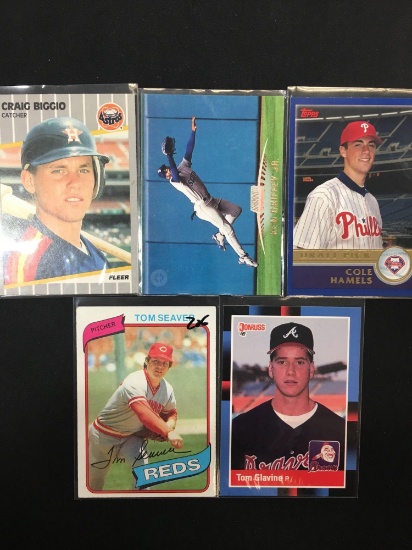 Lot of 5 Baseball Insert, Serial Numbered, and Star Cards!