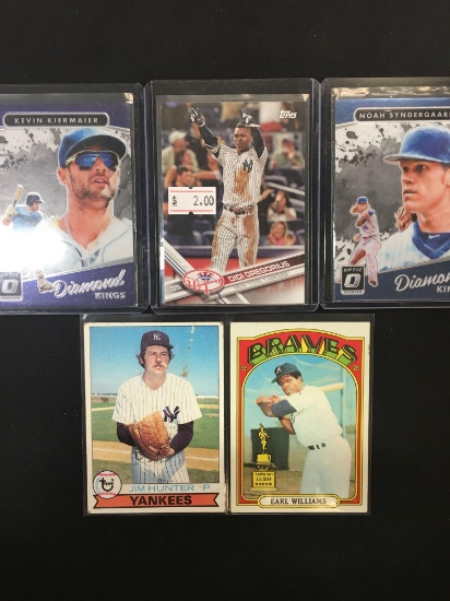 Lot of 5 Baseball Insert, Serial Numbered, and Star Cards!