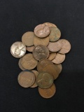 25 Count Lot of United States Lincoln Cent Wheat Pennies