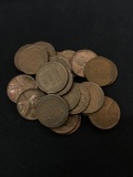 25 Count Lot of United States Lincoln Cent Wheat Pennies