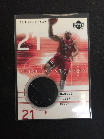 2002-03 Upper Deck Flight Patterns Marcus Fizer Bulls Jersey Card