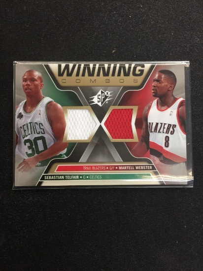 2006-07 SPx Winning Combos Martell Webster & Sebastian Telfair Dual Jersey Card