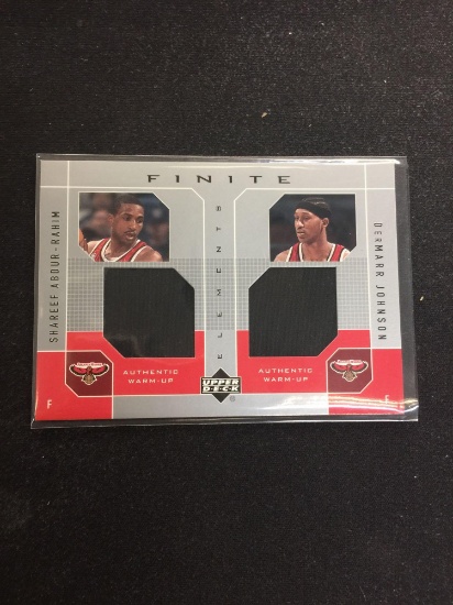 2002-03 Upper Deck Finite Shareef Abdur-Rahim & DerMarr Johnson Dual Jersey Card