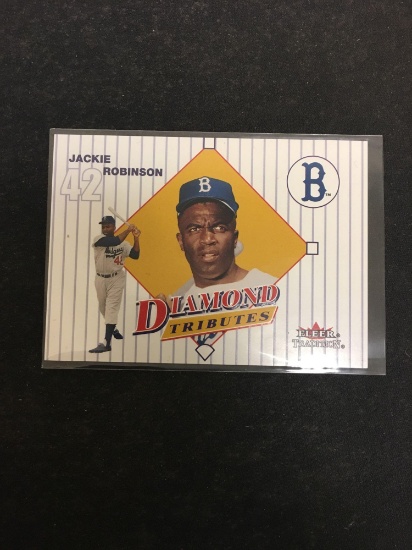 2001 Fleer Tradition Diamond Tributes Jackie Robinson Dodgers Insert Baseball Card
