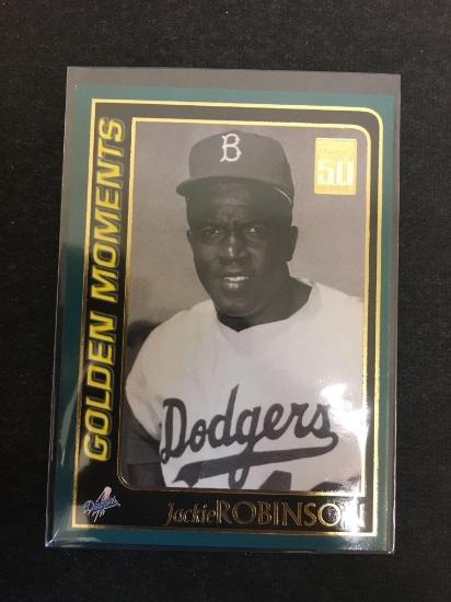 2001 Topps Golden Moments Jackie Robinson Dodgers Baseball Card