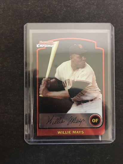 2003 Bowman Chrome Willie Mays Giants Baseball Card