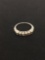 Five Stone Champagne Diamond JWBR Designed Sterling Silver Ring Band - Size 6.5