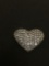 Thai Designed Amethyst Studded Sterling Silver Heart Shaped Pendant