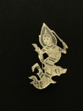 Siam Designed Thai Mekkala Goddess Styled Sterling Silver Brooch