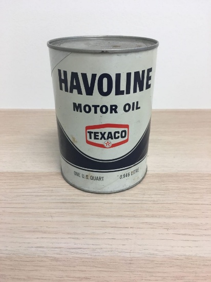 Vintage Can of Havoline Oil Texaco - 35-45 Years Old