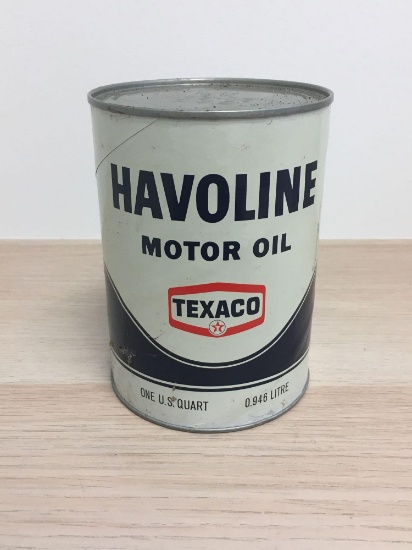 Vintage Can of Havoline Oil Texaco - 35-45 Years Old