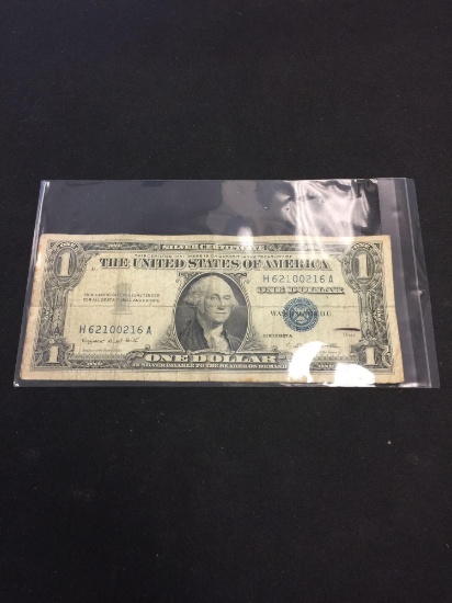 1957-A United States $1 Silver Certificate Currency Bill Note - Near Perfect Radial Serial #