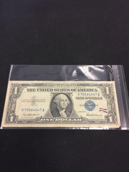 1957 United States $1 Silver Certificate Currency Bill Note