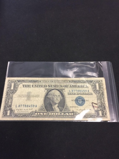 1957-A United States $1 Silver Certificate Currency Bill Note