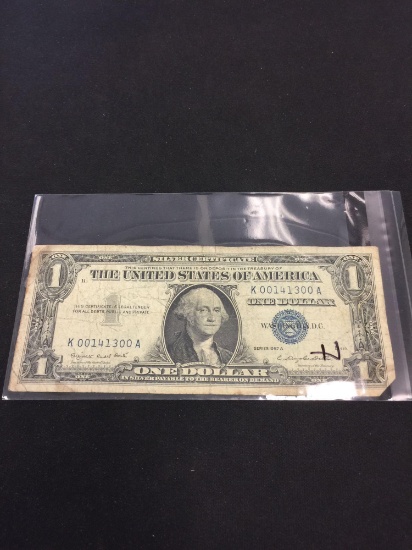 1957-A United States $1 Silver Certificate Currency Bill Note