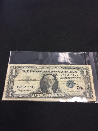 1957-B United States $1 Silver Certificate Currency Bill Note