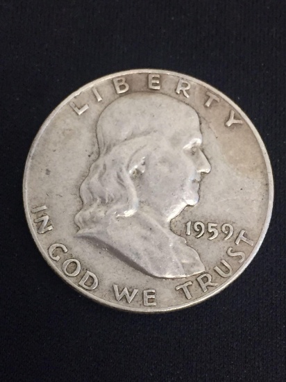 1959-D United States Franklin Half Dollar - 90% Silver Coin