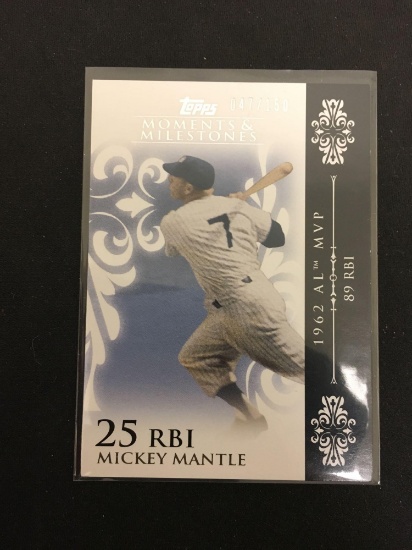 2008 Topps Moments & Milestones Mickey Mantle Yankees /150