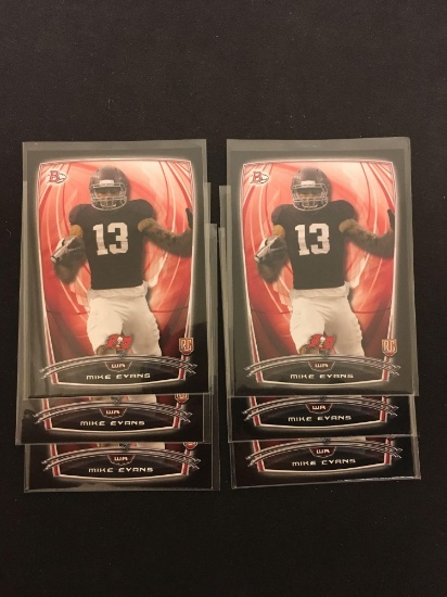 6 Card Lot of 2014 Bowman Black Mike Evans Bucs Rookie Football Cards