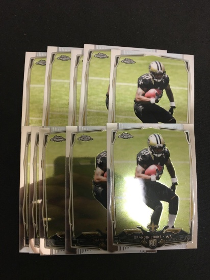 10 Card Lot of 2014 Topps Chrome Mini Brandin Cooks Rams Rookie Cards