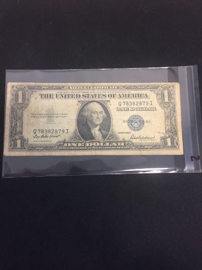 1935-F United States $1 Washington Silver Certificate Bill Currency Note