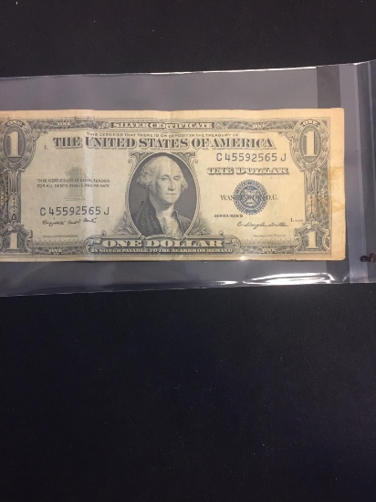 1935-G United States $1 Washington Silver Certificate Bill Currency Note