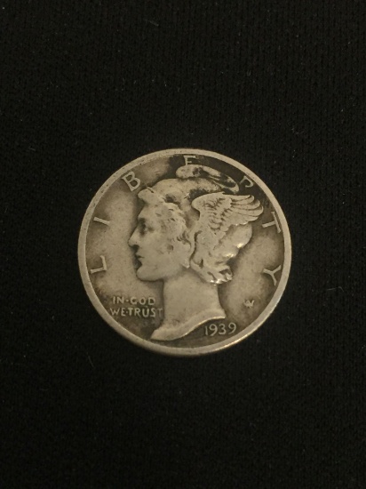 1939 United States Mercury Dime - 90% Silver Coin