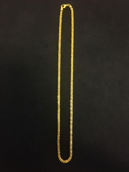 Gold-Tone Italian Designed 18" Sterling Silver Popcorn Chain