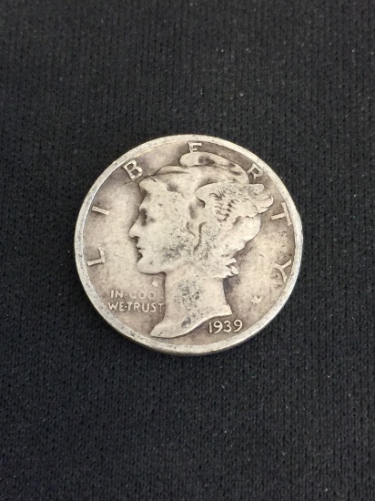 1939 United States Mercury Dime - 90% Silver Coin