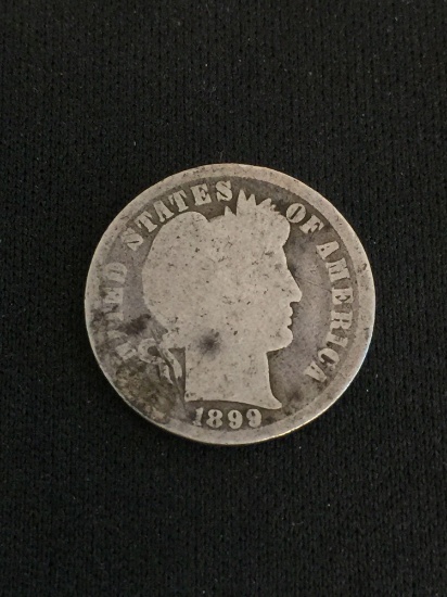 1899 United States Barber Dime - 90% Silver Coin