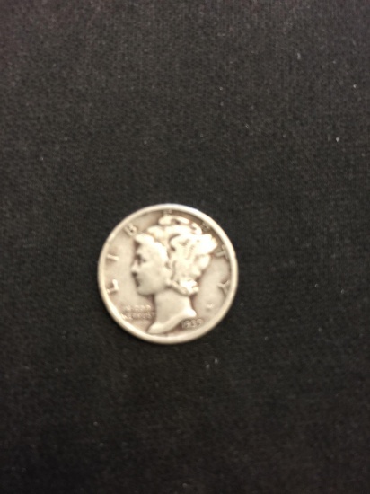 1939-S United States Mercury Silver Dime - 90% Silver Coin