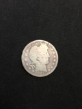 1901 United States Barber Silver Quarter - 90% Silver Coin