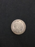 1898 United States Barber Silver Quarter - 90% Silver Coin