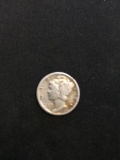 1936-D United States Mercury Silver Dime - 90% Silver Coin