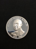 1 Troy Ounce .999 Fine Silver Martin Luther King Jr. Proof Silver Bullion Round Coin