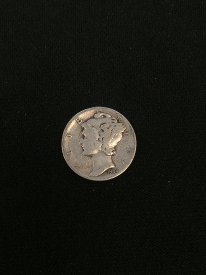 1944-S United States Mercury Silver Dime - 90% Silver Coin