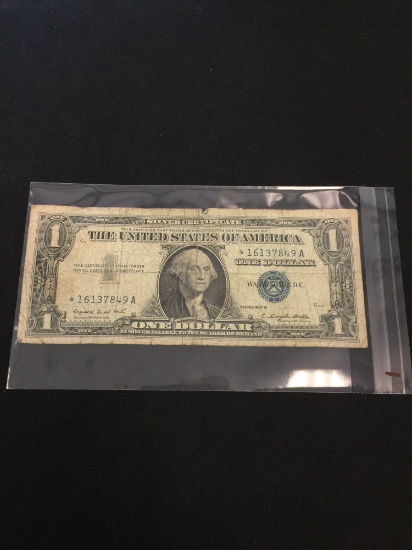 1957-A United States $1 Washington Silver Certificate Bill Currency Note - *STAR NOTE*