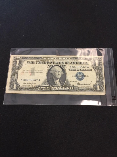 1957 United States $1 Washington Silver Certificate Bill Currency Note