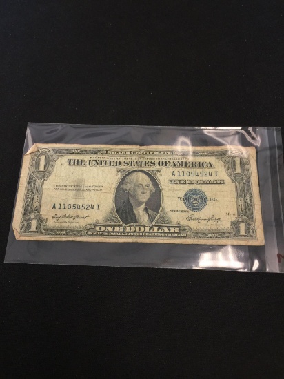 1935-E United States $1 Washington Silver Certificate Bill Currency Note