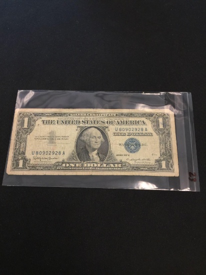 1957-B United States $1 Washington Silver Certificate Bill Currency Note