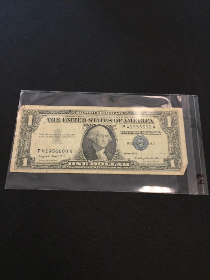 1957-A United States $1 Washington Silver Certificate Bill Currency Note