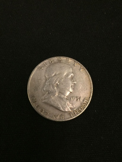 1951-D United States Franklin Half Dollar - 90% Silver Coin