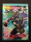2015 Finest Retro Refractor Russell Wilson Seahawks Football Card