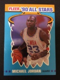1990-91 Fleer All-Star Stickers Michael Jordan Bulls Basketball Insert Card
